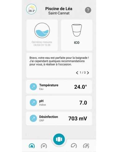 ONDILO ICO Pool V2 - Analyseur d'eau connecté (Cl/Br)