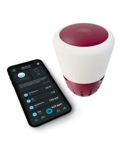 ICO SPA V2 ESSENTIAL+ avec l'application ouverte sur le smartphone