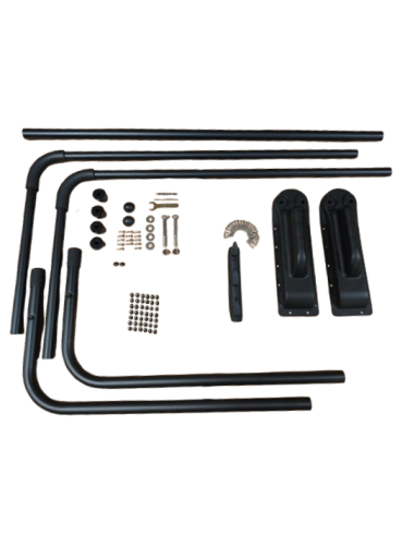 Package détaillé du lève-couverture pour spa avec fixation sur le spa